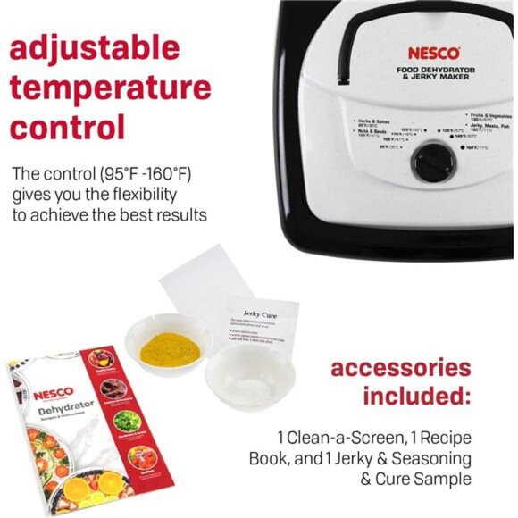 NESCO FD-80A Square Shaped Food Dehydrator, For Snacks, Fruit, Beef Jerky, White - Picture 6 of 7
